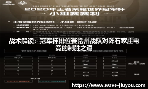 战术解读：冠军杯排位赛常州战队对阵石家庄电竞的制胜之道