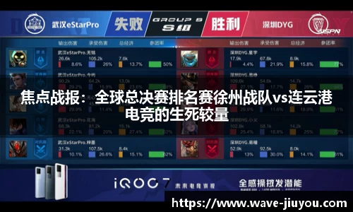 焦点战报:全球总决赛排名赛徐州战队vs连云港电竞的生死较量